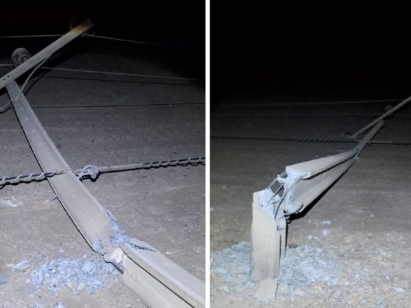 Caída de 12 postes tras intento de robo afecta red eléctrica en Baquedano